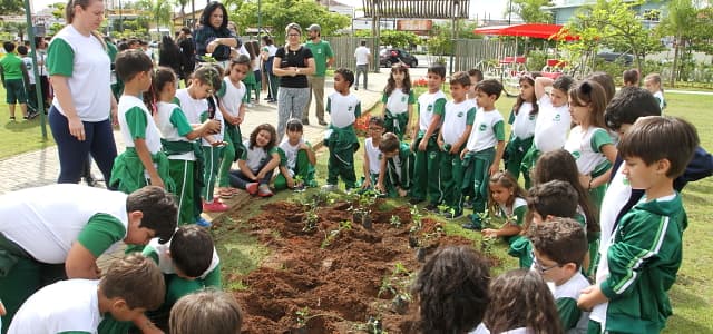 Escola desenvolve projeto de jardinagem no Parque dos Eucaliptos