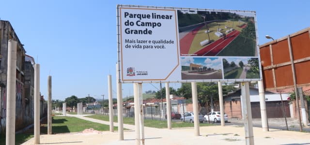 Obra visa oferecer escoamento de água no Parque Linear do Campo Grande
