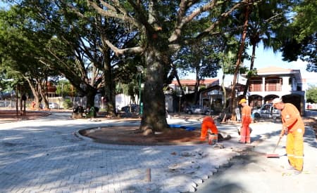 Revitalização da Praça Júlio Mesquita está em fase final