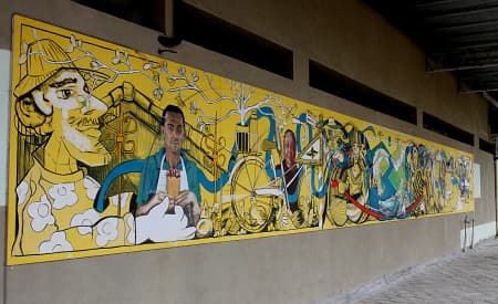 Biblioteca recebe mais um novo painel artístico