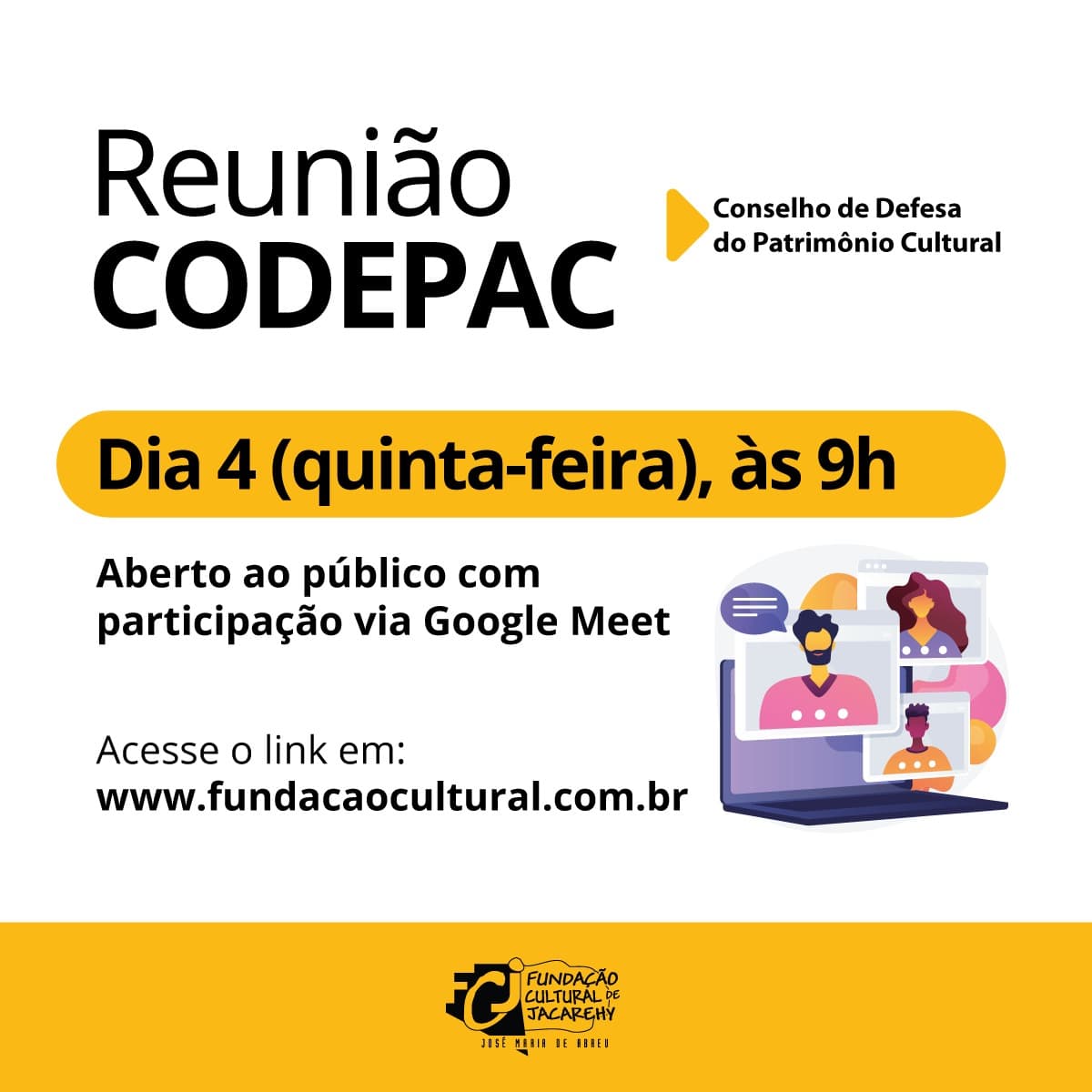 Primeira reunião de 2021 do CODEPAC será realizada nesta quinta-feira (4)