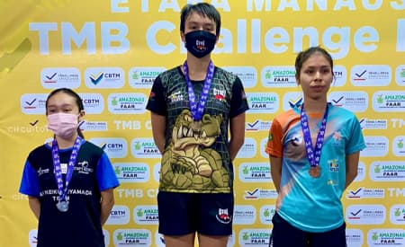 Sofia Kano, atleta da equipe de Tênis de Mesa de Jacareí, conquista medalha de ouro em Manaus