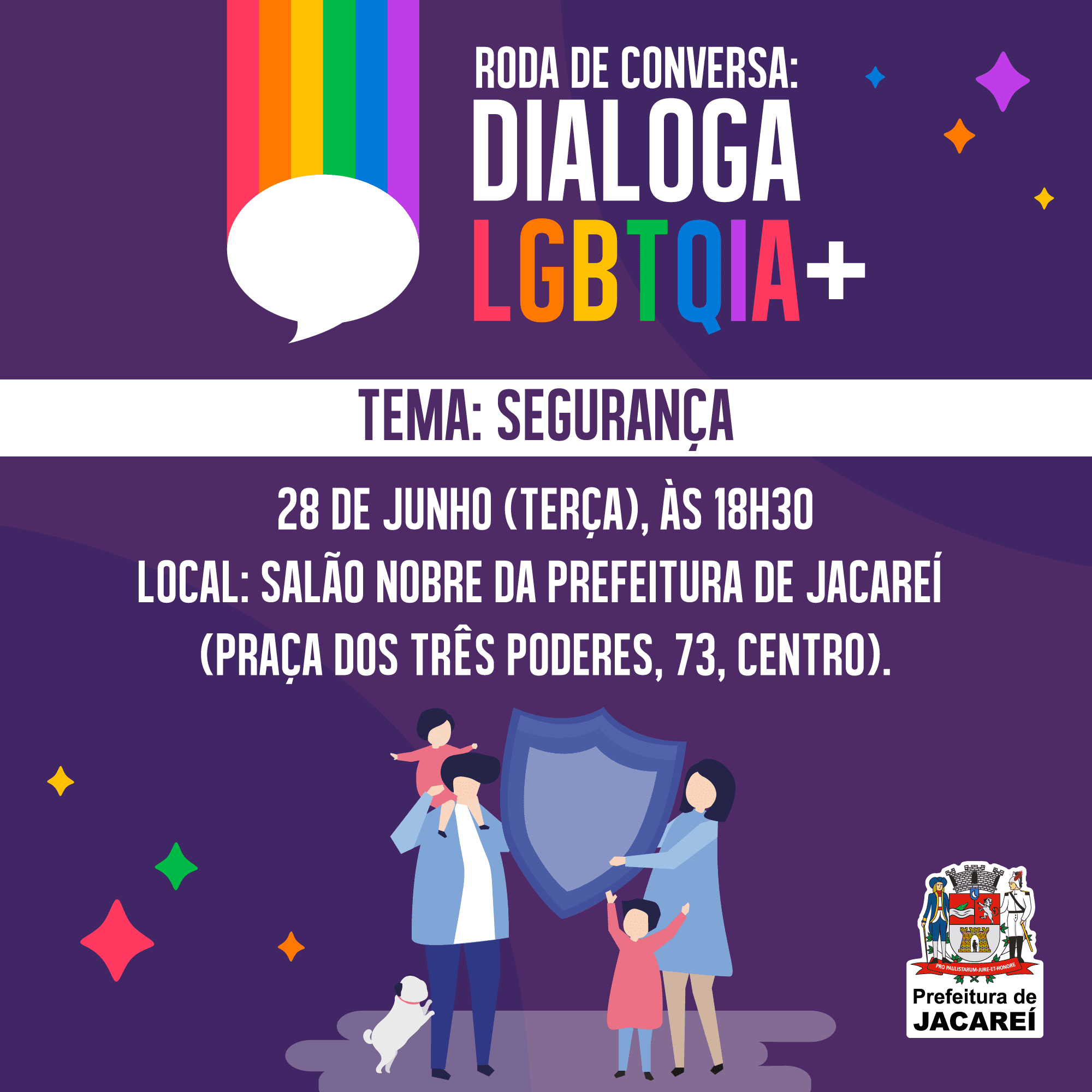 Segunda edição do ‘Dialoga LGBTQIA+’ acontece na terça-feira (28), em Jacareí