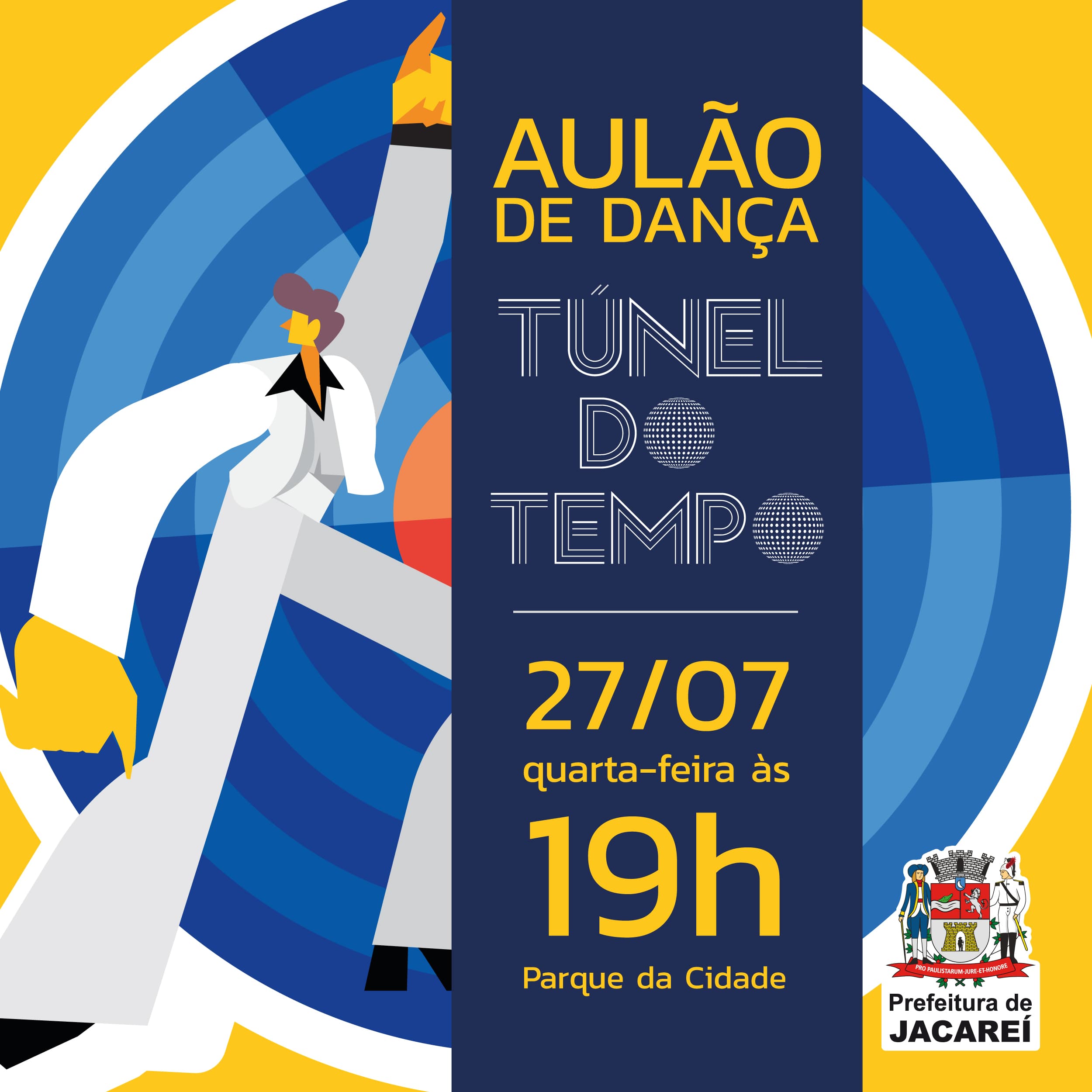 Aulão de dança especial ‘Túnel do Tempo’ é atração no Parque da Cidade de Jacareí