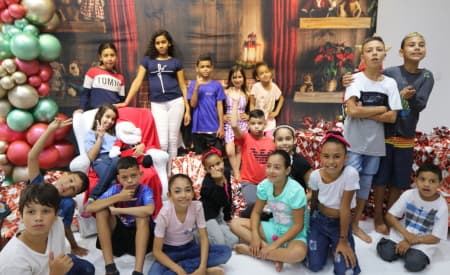 CRAS Norte promove festa de Natal para crianças em situação de vulnerabilidade social