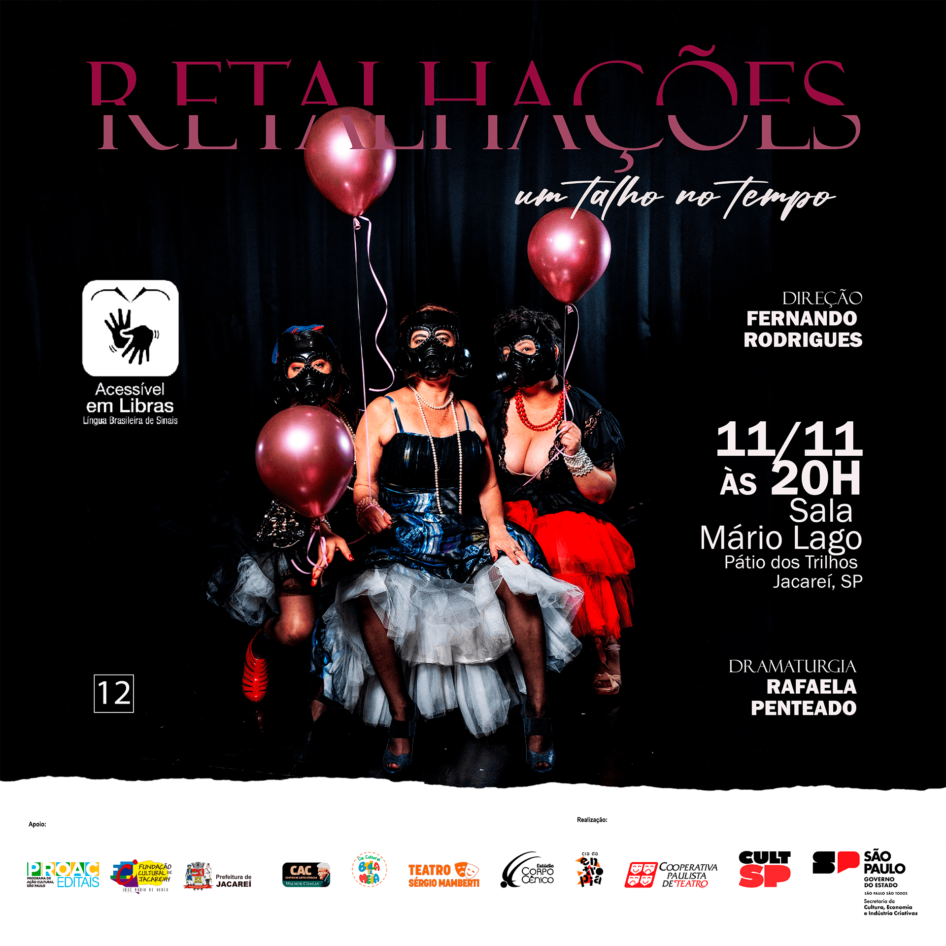 Peça de teatro sobre empoderamento feminino é destaque neste sábado (11) na Sala Mário Lago