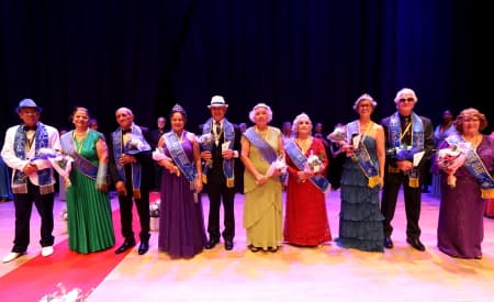 Noite de gala e emoção celebra a beleza e a simpatia da melhor idade no 25º Concurso Miss e Mister
