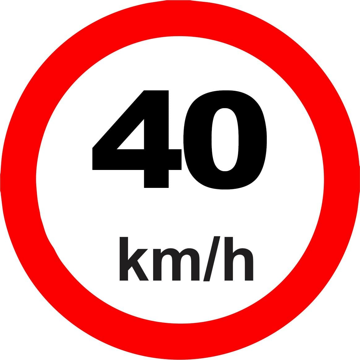 Rua Vicente Mazeo tem limite de velocidade de 40 Km/h