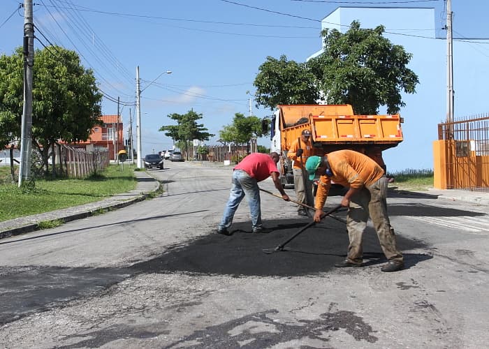 Infraestrutura realiza obras de manutenção em toda a cidade
