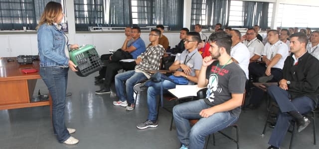 Motoristas e cobradores passam por treinamento para transportar cães
