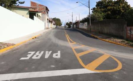 Obras de pavimentação em ruas do Paraíso são concluídas em Jacareí