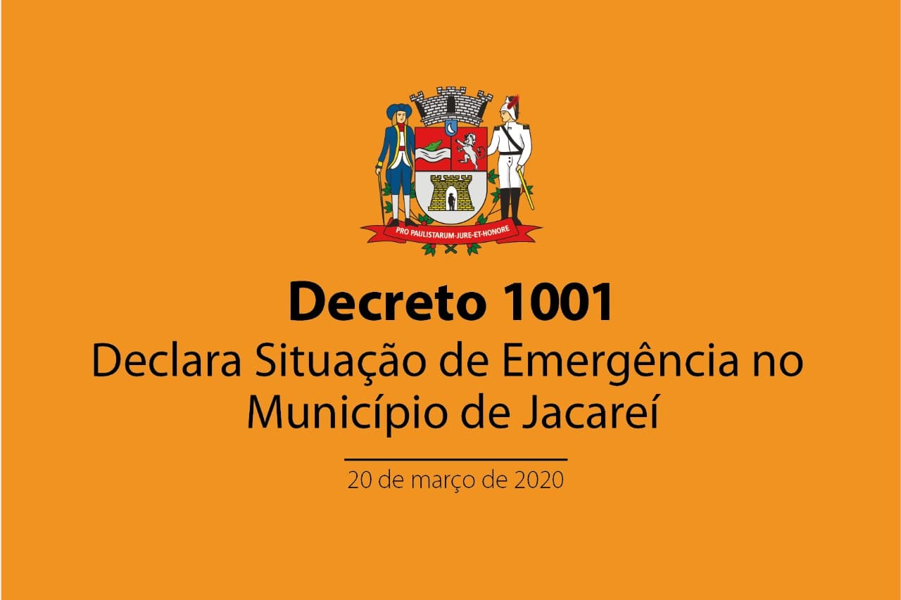 Decreto do Governo Estadual e Situação de Emergência no Município de Jacareí