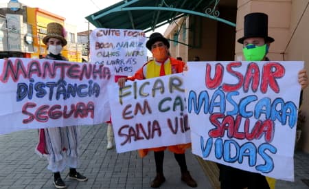 Projeto Cultural de Jacareí usa atores e palhaços para conscientizar população sobre pandemia