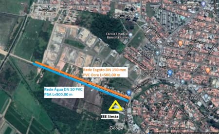 Começa a obra de água e esgoto na rua projetada do Jd. Siesta