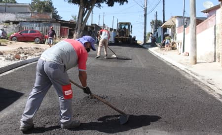 Asfalto: obras de pavimentação chegam ao Jardim Bela Vista 1