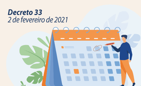 Decreto nº 33, de 02 de fevereiro de 2021 (Ponto Facultativo – Carnaval)