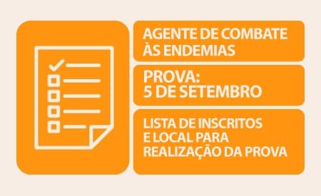 Concurso: prova para cargo de Agente de Combate às Endemias acontece no dia 5 de setembro, em Jacareí