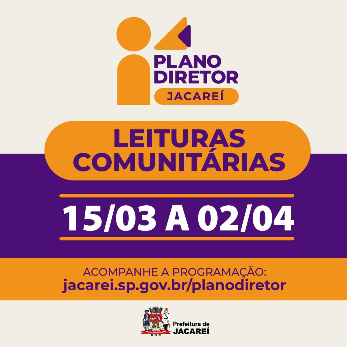 Plano Diretor chama população para Leituras Comunitárias, em Jacareí
