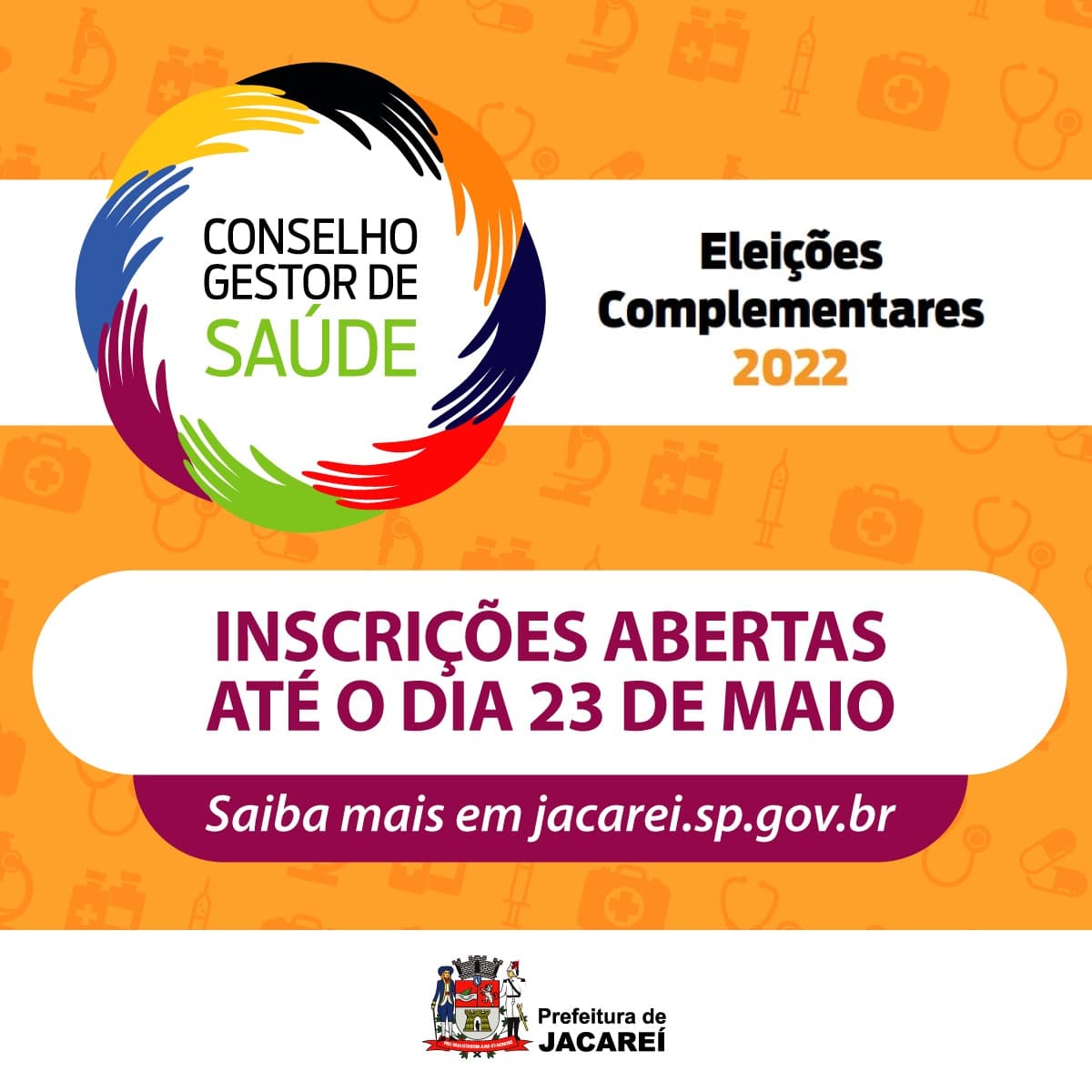 Inscrições abertas! Prefeitura promove eleições complementares do Conselho Gestor de Saúde