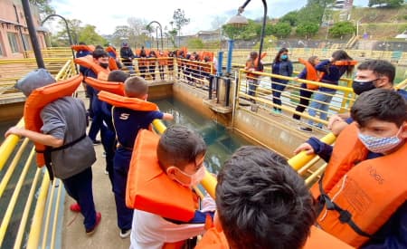 SAAE recebe visita dos alunos do Colégio SEPP na Estação de Tratamento de Água Central