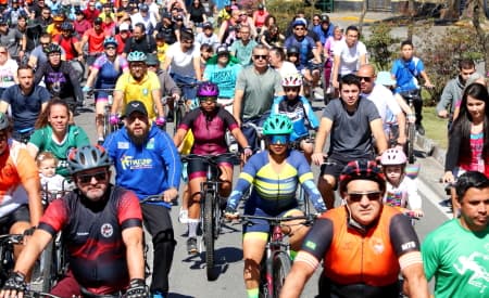 ‘Passeio Ciclístico de Primavera’ reuniu cerca de mil pessoas, em Jacareí; veja fotos