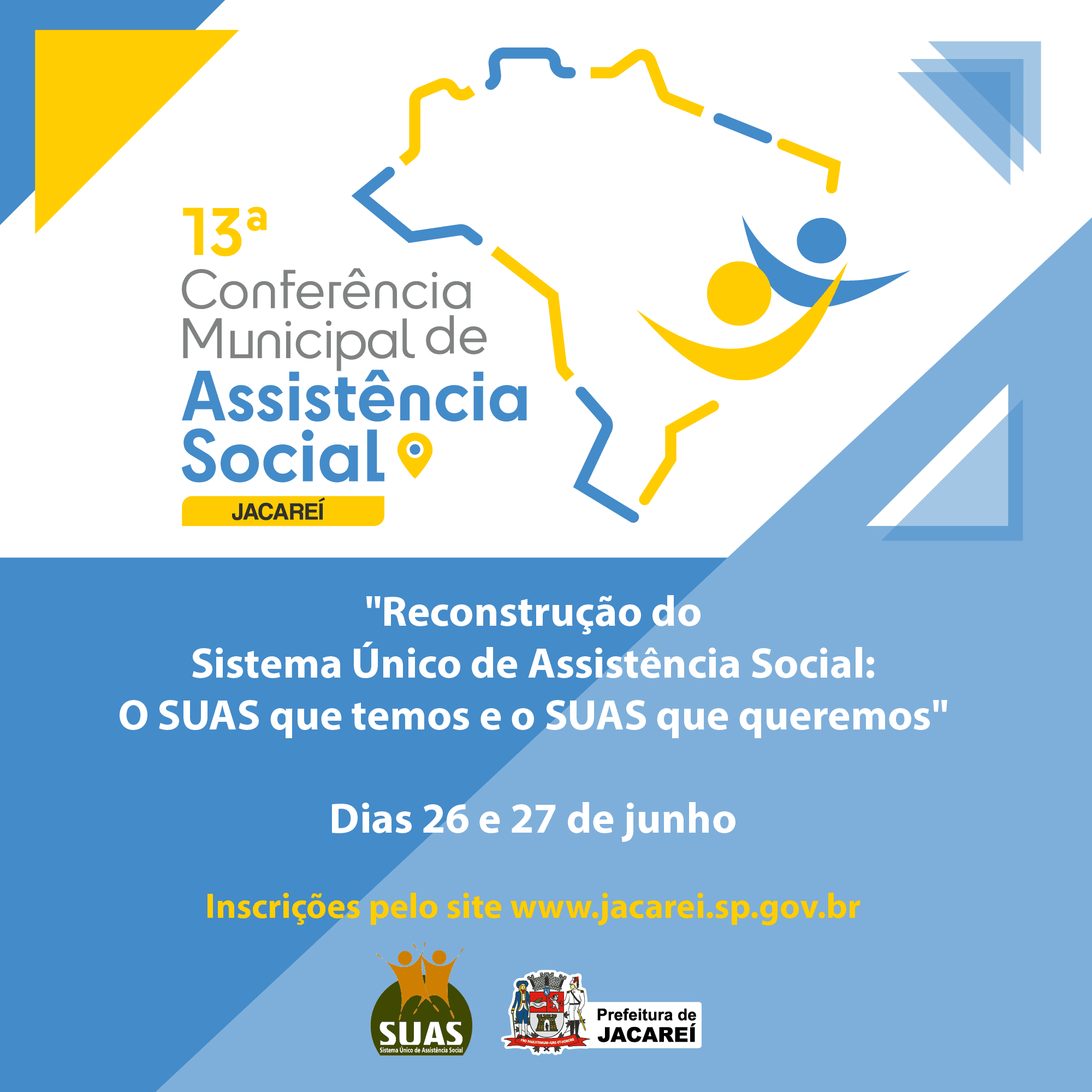 Inscrições estão abertas para a 13ª Conferência Municipal de Assistência Social de Jacareí