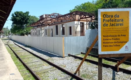 Prefeitura de Jacareí realiza obras de revitalização da antiga estação ferroviária