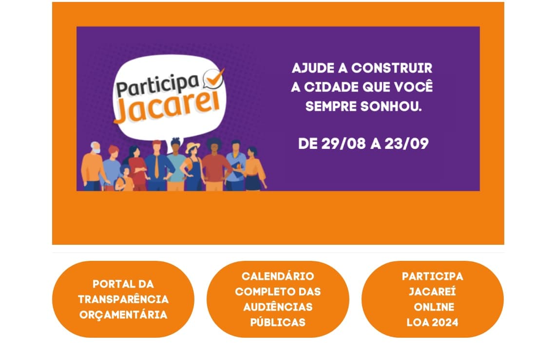 Sem sair de casa! Ferramenta Participa Jacareí Online facilita a participação dos cidadãos no futuro do município