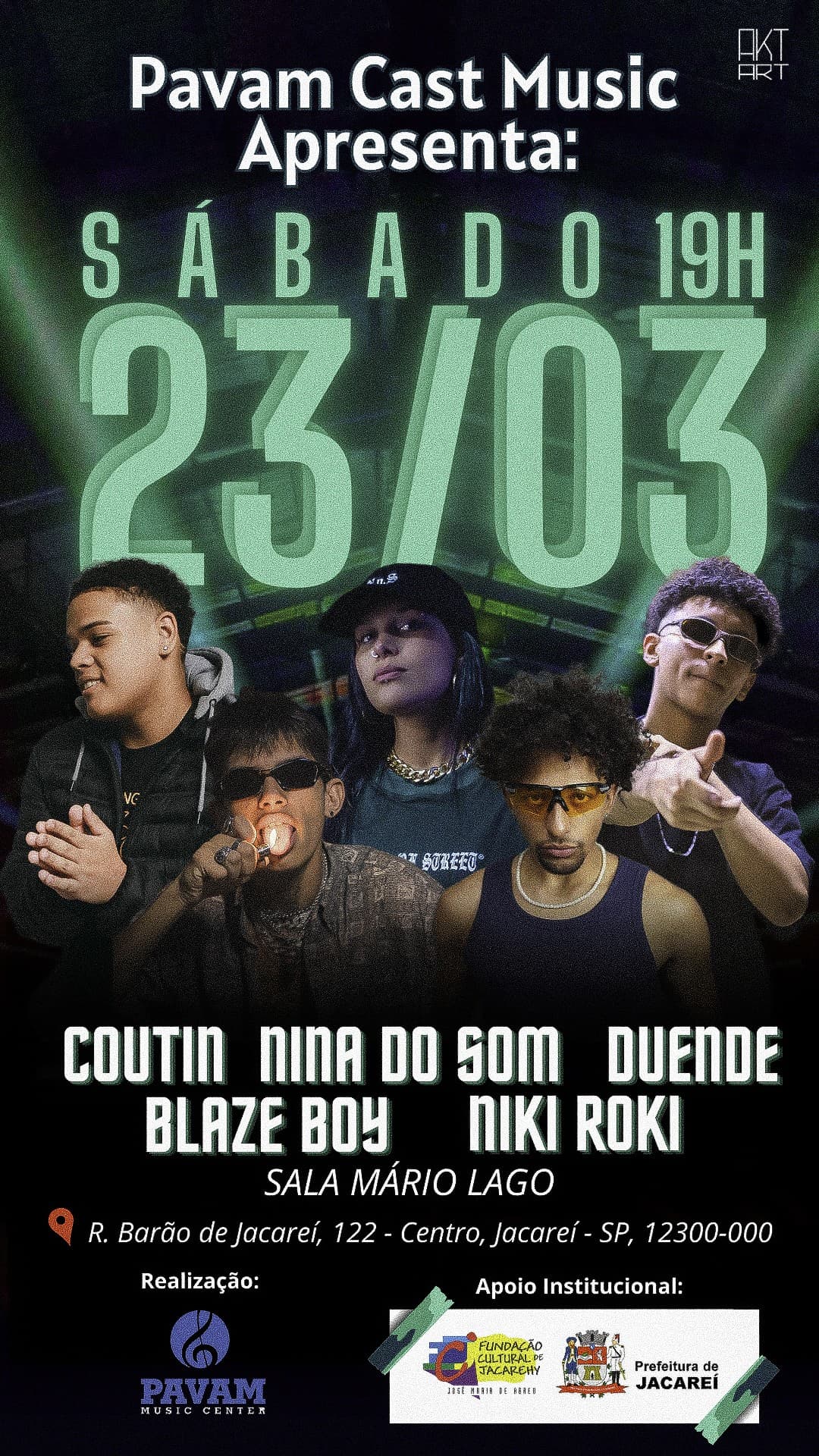 Artes Urbanas: Apresentação dos Artistas da Pavam Music 1a Edição acontece neste sábado (23)