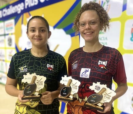 Mesatenistas de Jacareí brilham com ouro e bronze no Challenge Plus Concórdia