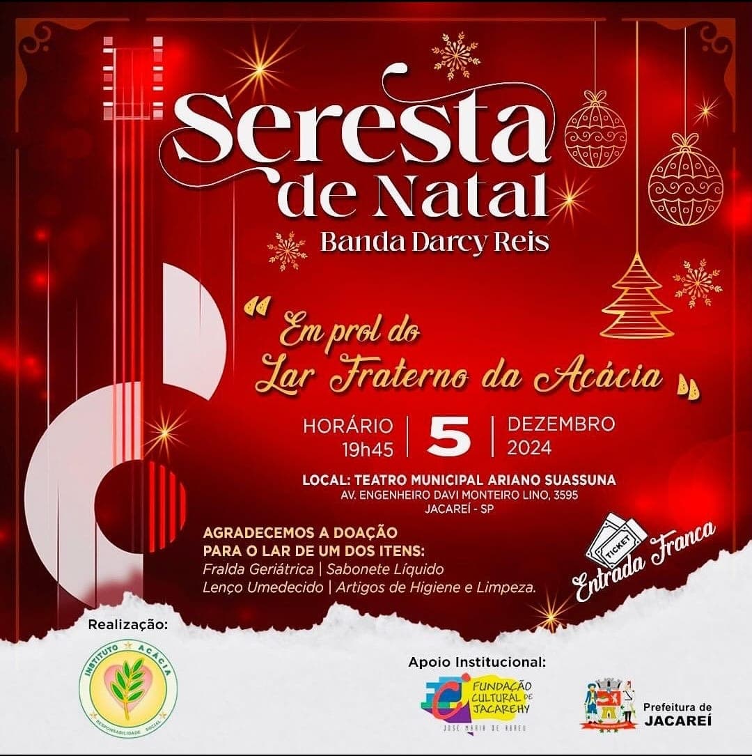 Seresta especial de natal é destaque dia 5/12