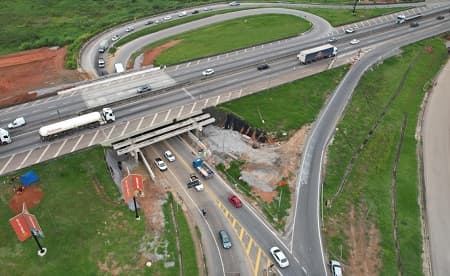 CCR RioSP realiza interdição noturna no acesso e saída da Dutra pela Av. Getúlio Vargas para obras de ampliação da rodovia
