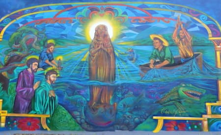 Jacareí oficializa Marco Zero de Romaria com entrega de novo mural de Nossa Senhora e realização de Hidroromaria