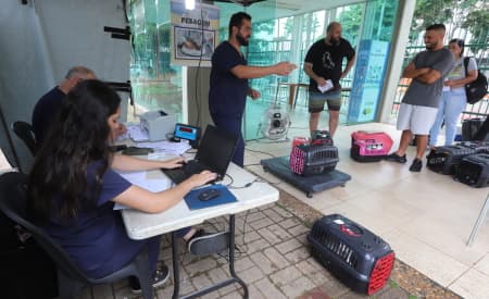 Após sucesso de público no bairro 1º de maio, plantão de senhas para castração de cães e gatos segue para o Cidade Salvador